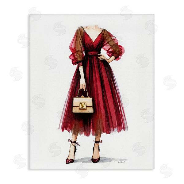 stupell industries Amanda Greenwood | Red Glam Gown Wall Art