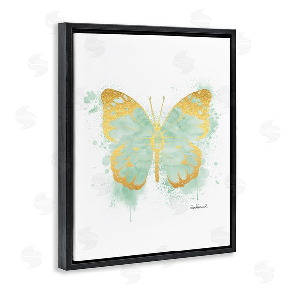 Stupell Industries Amanda Greenwood | Seafoam Green Butterfly Paint Splatter