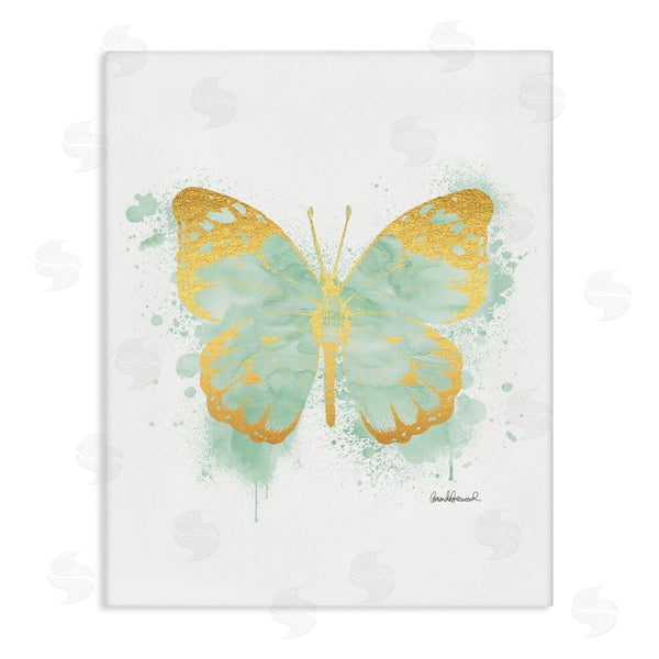 stupell industries Amanda Greenwood | Seafoam Green Butterfly Paint Splatter