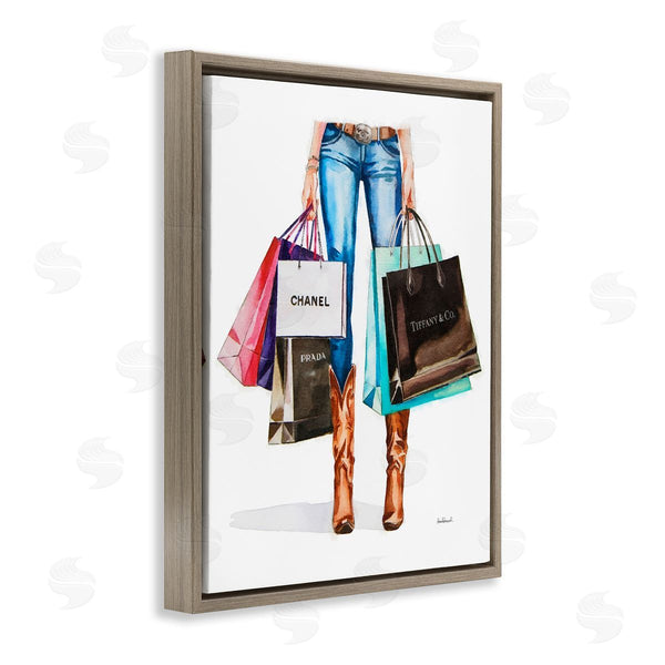 Stupell Industries Amanda Greenwood | Shopping Bags Cowgirl