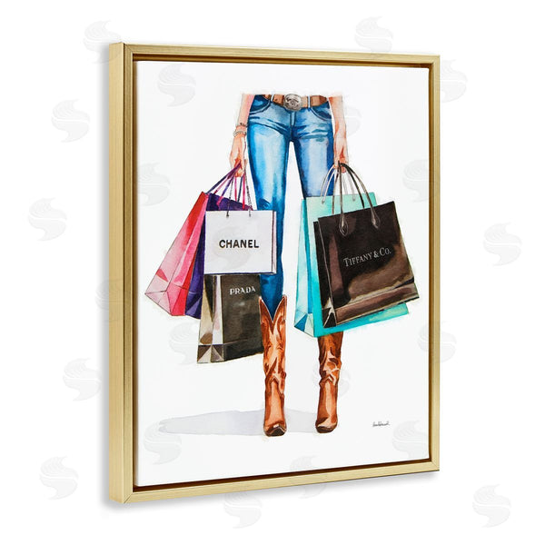 Stupell Industries Amanda Greenwood | Shopping Bags Cowgirl