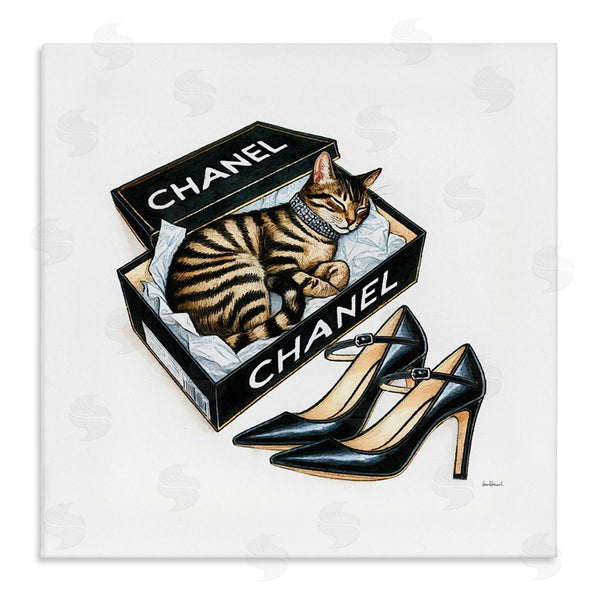 stupell industries Amanda Greenwood | Sleeping Cat in Shoe Box Wall Art