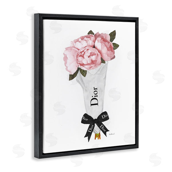 Stupell Industries Amanda Greenwood | Soft Pink Spring Bouquet Glam Fashion Bow Wall Art