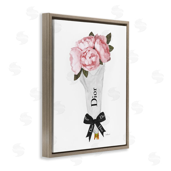 Stupell Industries Amanda Greenwood | Soft Pink Spring Bouquet Glam Fashion Bow Wall Art
