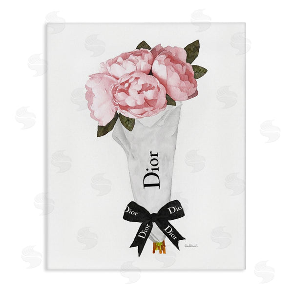 stupell industries Amanda Greenwood | Soft Pink Spring Bouquet Glam Fashion Bow Wall Art