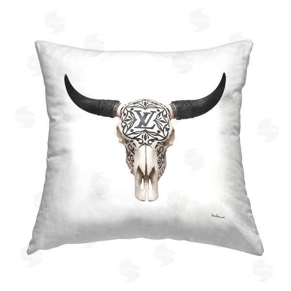 stupell industries Amanda Greenwood | Southwestern Glam Skull Printed Throw Pillow