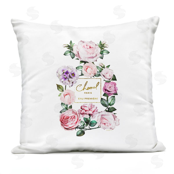 Stupell Industries Amanda Greenwood | Spring Floral Garden Designer Fragrance Bottle Printed Throw Pillow