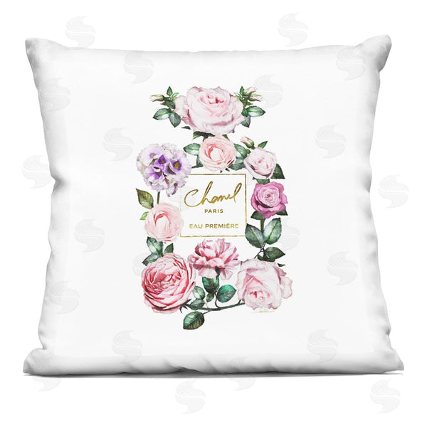 stupell industries Amanda Greenwood | Spring Floral Garden Designer Fragrance Bottle Printed Throw Pillow