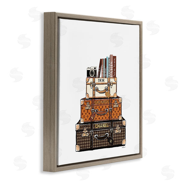 Stupell Industries Amanda Greenwood | Stacked Glam Suitcases