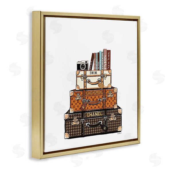 Stupell Industries Amanda Greenwood | Stacked Glam Suitcases