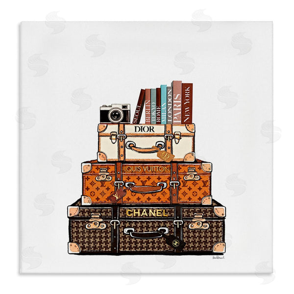 stupell industries Amanda Greenwood | Stacked Glam Suitcases