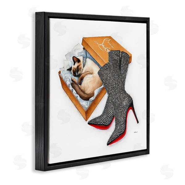 Stupell Industries Amanda Greenwood | Stylish Shoebox Cat Wall Art