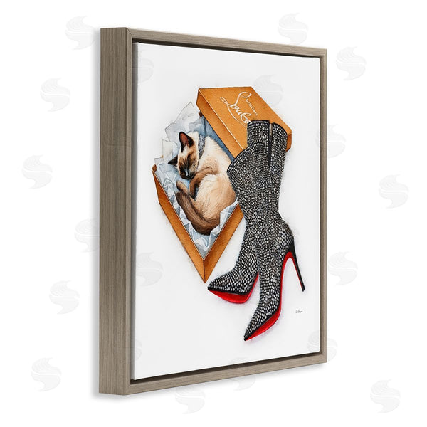 Stupell Industries Amanda Greenwood | Stylish Shoebox Cat Wall Art
