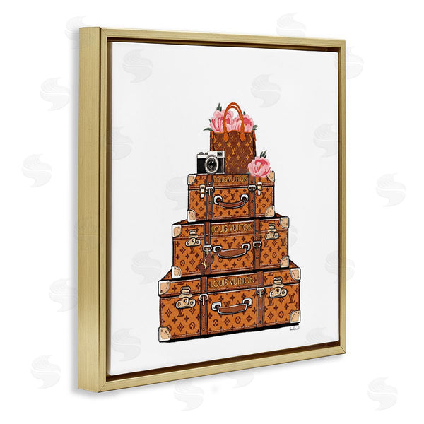 Stupell Industries Amanda Greenwood | Suitcases With Flowers & Camera