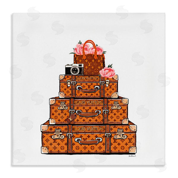 stupell industries Amanda Greenwood | Suitcases with Flowers & Camera