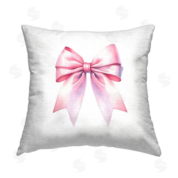 Stupell Industries Amanda Greenwood | Symmetrical Pink Bow Printed Throw Pillow