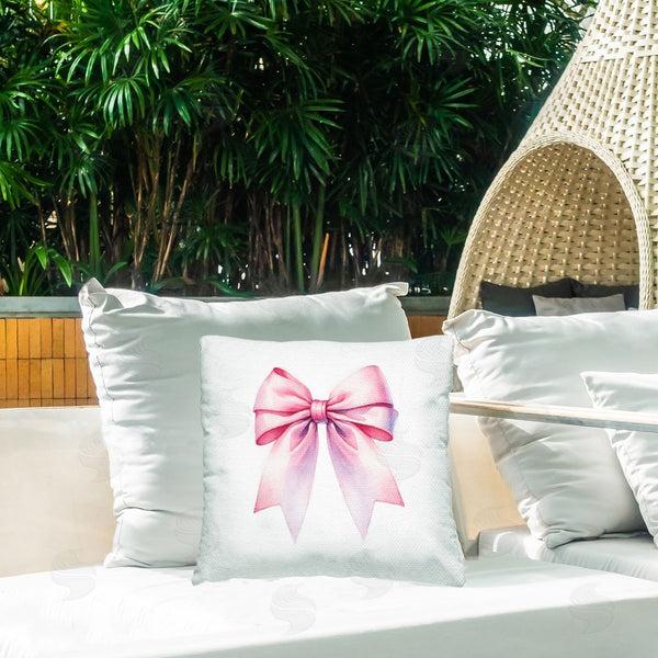 Stupell Industries Amanda Greenwood | Symmetrical Pink Bow Printed Throw Pillow