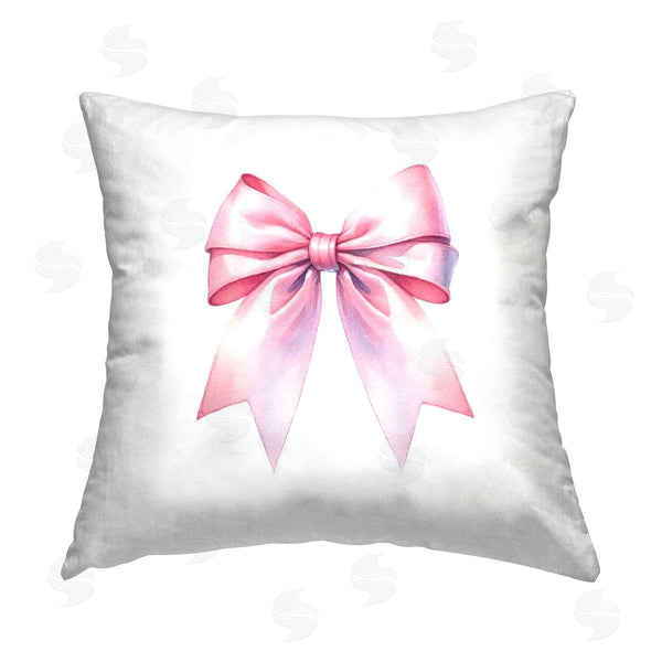 stupell industries Amanda Greenwood | Symmetrical Pink Bow Printed Throw Pillow