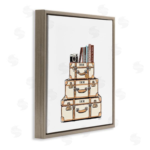 Stupell Industries Amanda Greenwood | Symmetrical Stacked Suitcases