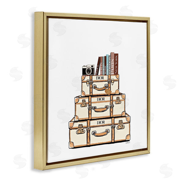 Stupell Industries Amanda Greenwood | Symmetrical Stacked Suitcases