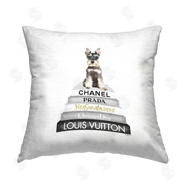 Stupell Industries Amanda Greenwood | Terrier & Glam Books Printed Throw Pillow