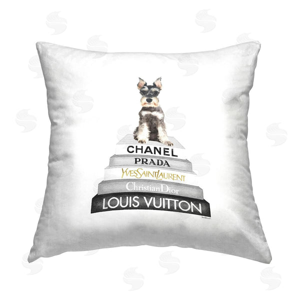 stupell industries Amanda Greenwood | Terrier & Glam Books Printed Throw Pillow
