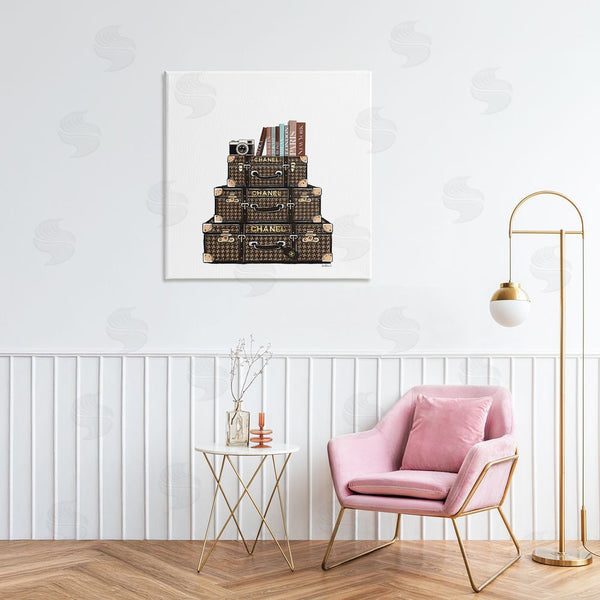 Stupell Industries Amanda Greenwood | Travel Vintage Luggage & Books Wall Art