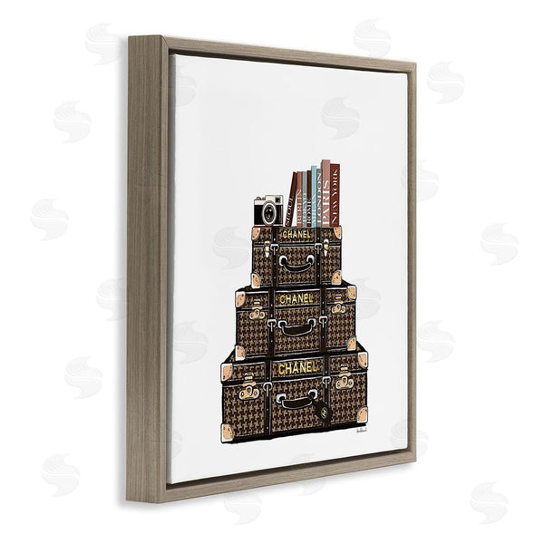 Stupell Industries Amanda Greenwood | Travel Vintage Luggage & Books Wall Art