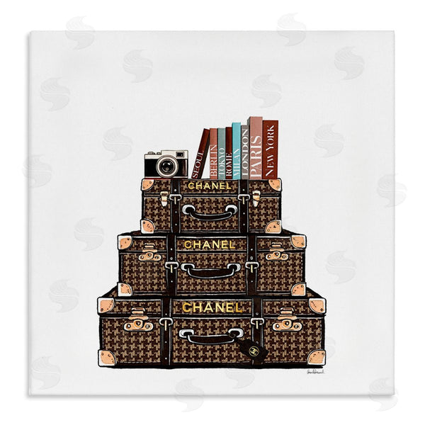 stupell industries Amanda Greenwood | Travel Vintage Luggage & Books Wall Art