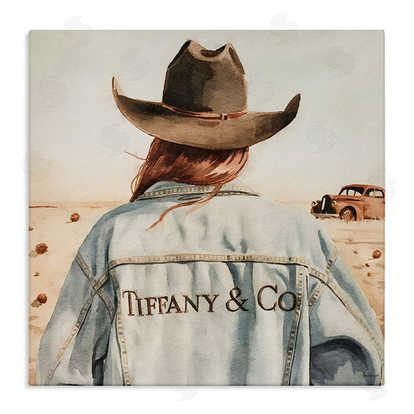stupell industries Amanda Greenwood | Trendy Brunette Cowgirl Wall Art