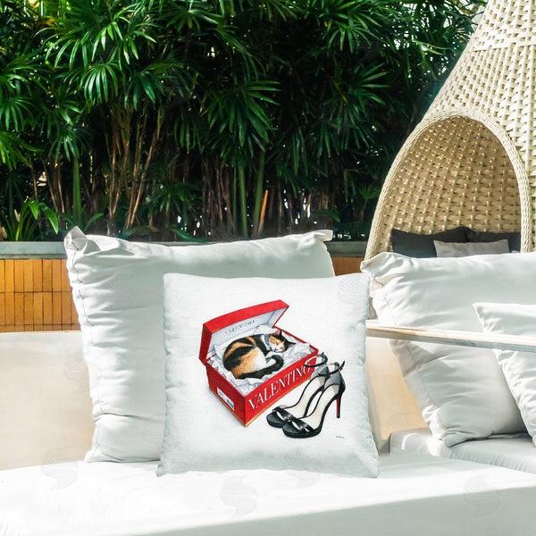 Stupell Industries Amanda Greenwood | Trendy Cat Shoebox Printed Throw Pillow