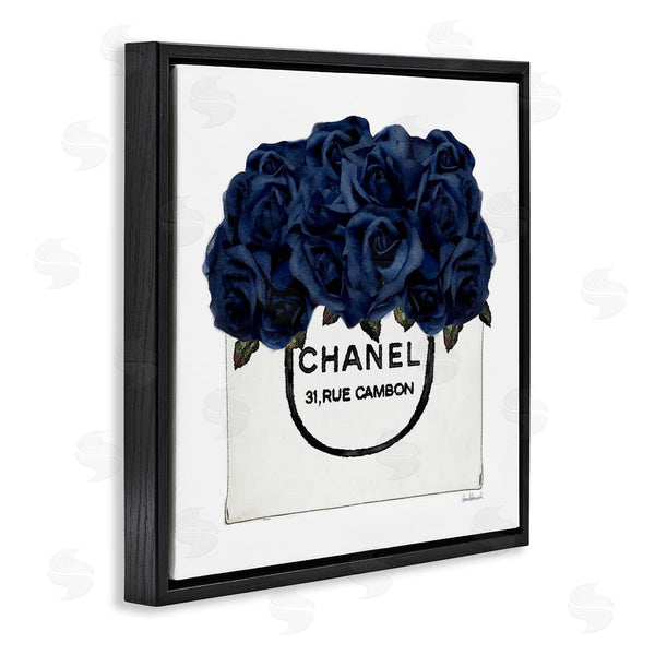 Stupell Industries Amanda Greenwood | Trendy Chic Navy Blue Roses