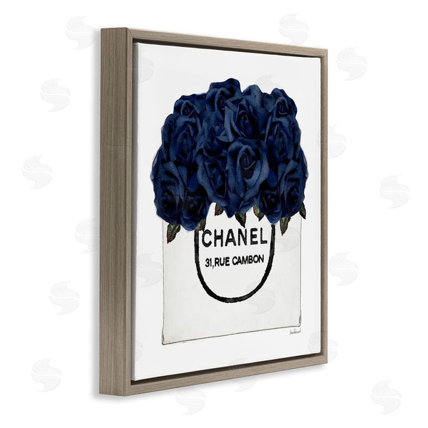 Stupell Industries Amanda Greenwood | Trendy Chic Navy Blue Roses