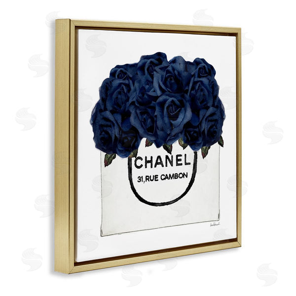Stupell Industries Amanda Greenwood | Trendy Chic Navy Blue Roses