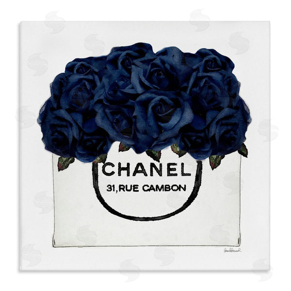 stupell industries Amanda Greenwood | Trendy Chic Navy Blue Roses