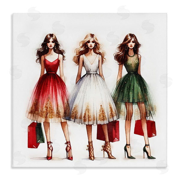 stupell industries Amanda Greenwood | Trendy Christmas Girls