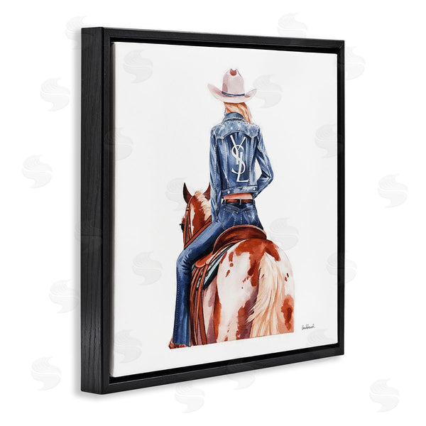Stupell Industries Amanda Greenwood | Trendy Cowgirl On Horse