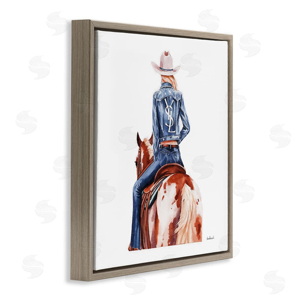 Stupell Industries Amanda Greenwood | Trendy Cowgirl On Horse