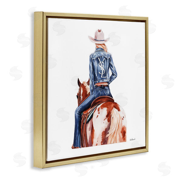 Stupell Industries Amanda Greenwood | Trendy Cowgirl On Horse