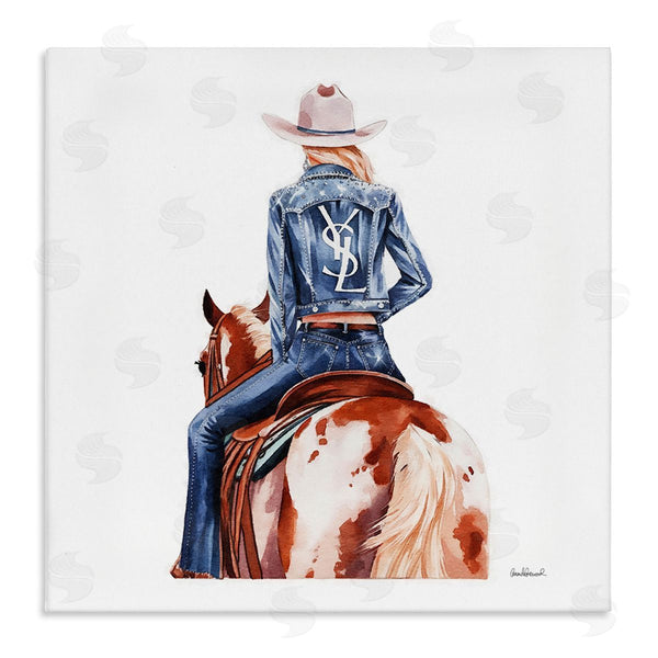 stupell industries Amanda Greenwood | Trendy Cowgirl on Horse