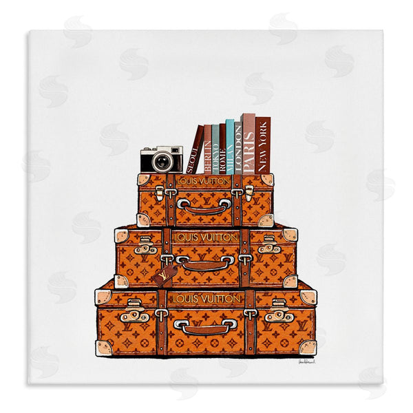 stupell industries Amanda Greenwood | Trendy Stacked Luggages