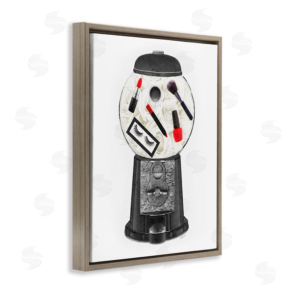 Stupell Industries Amanda Greenwood | Vintage Style Candy Dispenser Glam Makeup Cosmetics Wall Art