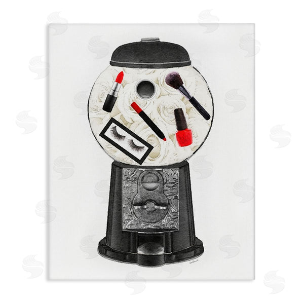 stupell industries Amanda Greenwood | Vintage Style Candy Dispenser Glam Makeup Cosmetics Wall Art