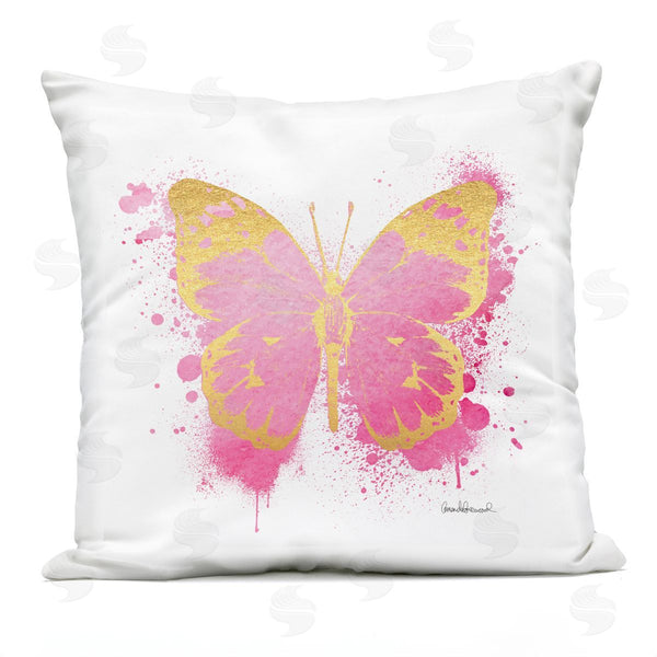 Stupell Industries Amanda Greenwood | Vivid Pink Butterfly Shape Printed Throw Pillow