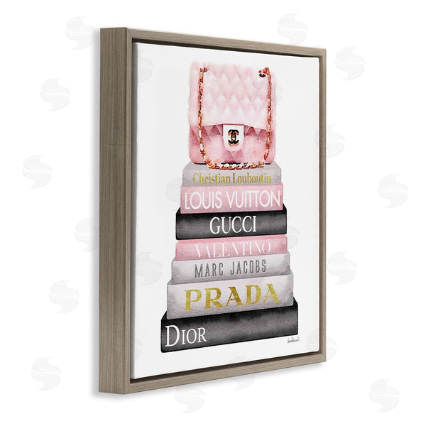Stupell Industries Amanda Greenwood | Watercolor High Fashion Bookstack