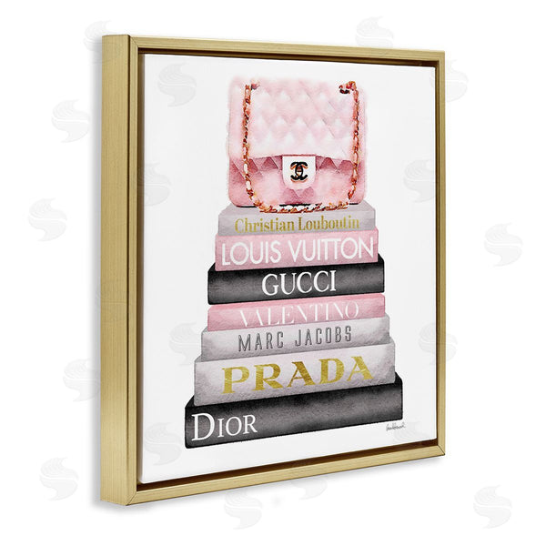 Stupell Industries Amanda Greenwood | Watercolor High Fashion Bookstack