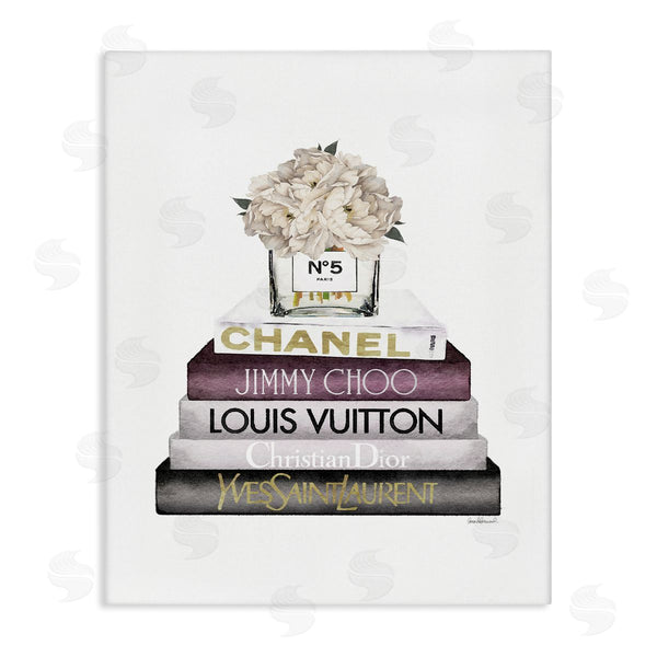 stupell industries Amanda Greenwood | White Flower Bookstack