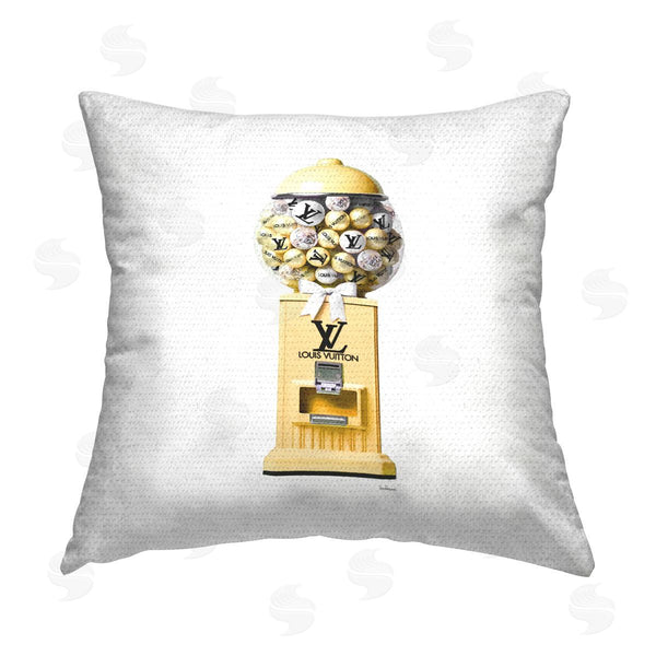 Stupell Industries Amanda Greenwood | Yellow Glam Candies Printed Throw Pillow