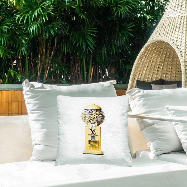 Stupell Industries Amanda Greenwood | Yellow Glam Candies Printed Throw Pillow