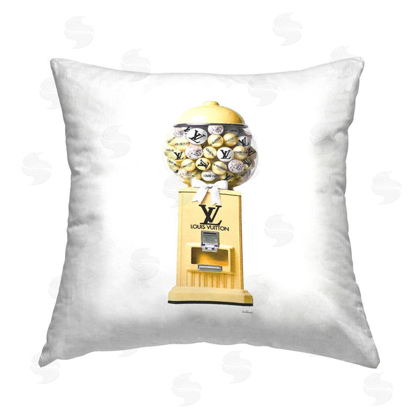 stupell industries Amanda Greenwood | Yellow Glam Candies Printed Throw Pillow